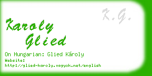 karoly glied business card