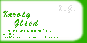 karoly glied business card